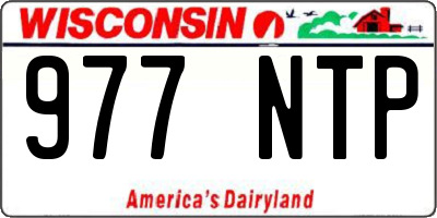 WI license plate 977NTP