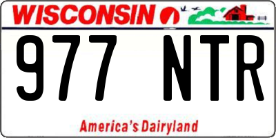 WI license plate 977NTR