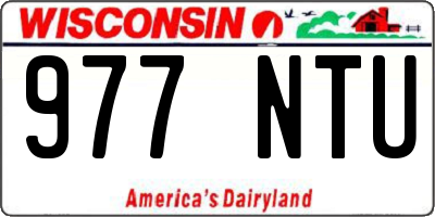 WI license plate 977NTU