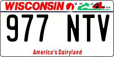 WI license plate 977NTV