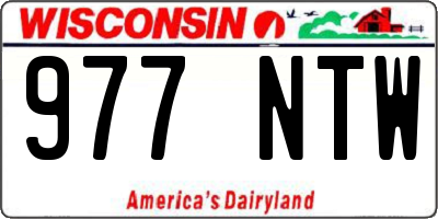 WI license plate 977NTW
