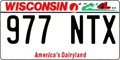 WI license plate 977NTX