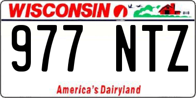 WI license plate 977NTZ