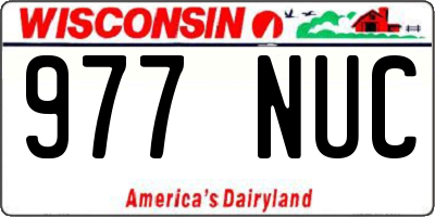 WI license plate 977NUC