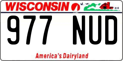 WI license plate 977NUD