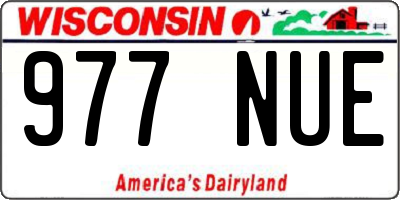 WI license plate 977NUE