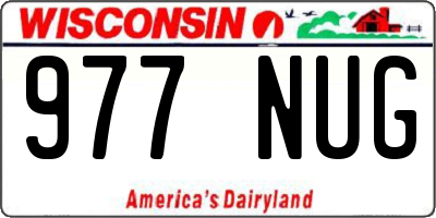 WI license plate 977NUG
