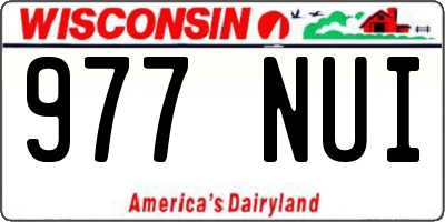 WI license plate 977NUI