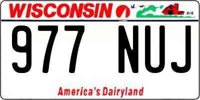 WI license plate 977NUJ