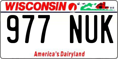 WI license plate 977NUK