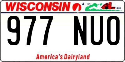 WI license plate 977NUO