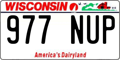 WI license plate 977NUP