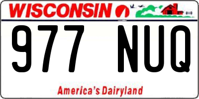 WI license plate 977NUQ