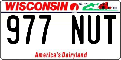 WI license plate 977NUT
