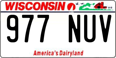 WI license plate 977NUV