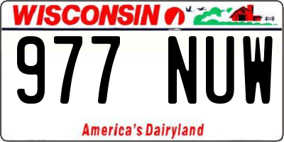 WI license plate 977NUW