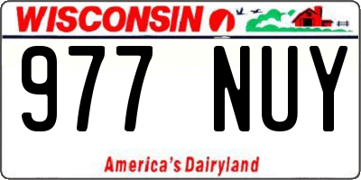 WI license plate 977NUY