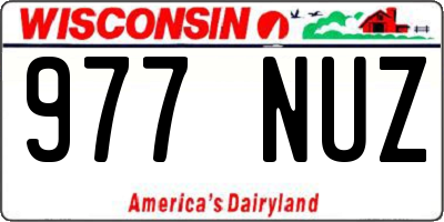 WI license plate 977NUZ