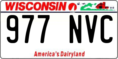 WI license plate 977NVC