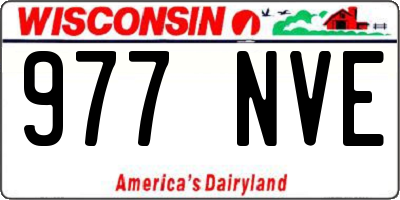 WI license plate 977NVE