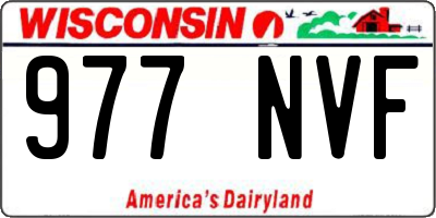 WI license plate 977NVF