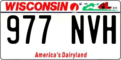 WI license plate 977NVH