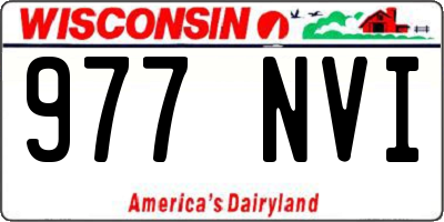 WI license plate 977NVI