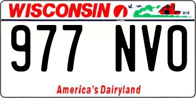 WI license plate 977NVO