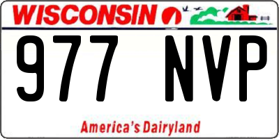 WI license plate 977NVP