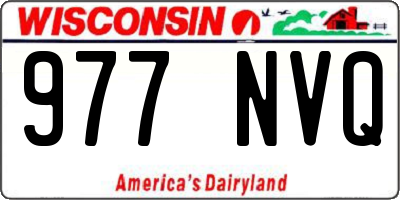 WI license plate 977NVQ