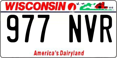 WI license plate 977NVR