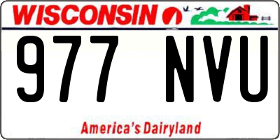 WI license plate 977NVU