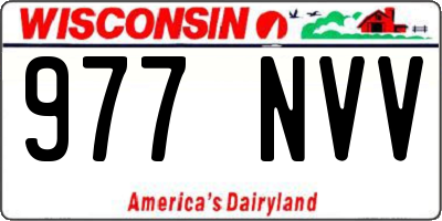 WI license plate 977NVV