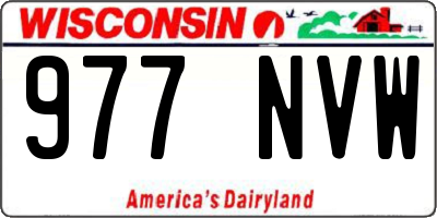WI license plate 977NVW