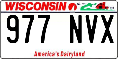 WI license plate 977NVX
