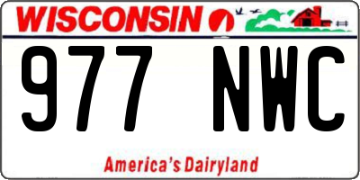 WI license plate 977NWC