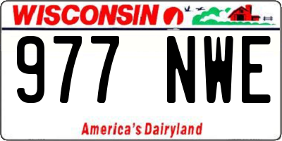 WI license plate 977NWE