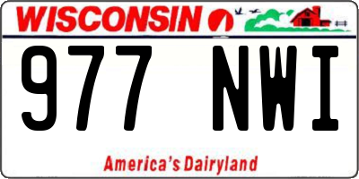 WI license plate 977NWI