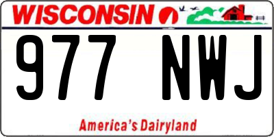 WI license plate 977NWJ