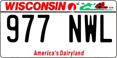 WI license plate 977NWL