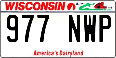WI license plate 977NWP