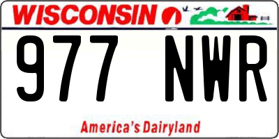 WI license plate 977NWR