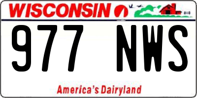 WI license plate 977NWS