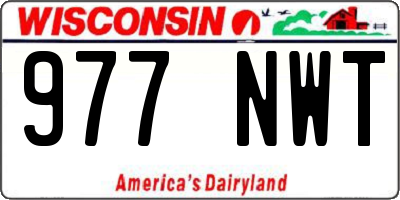 WI license plate 977NWT