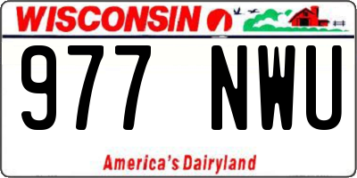 WI license plate 977NWU