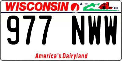 WI license plate 977NWW