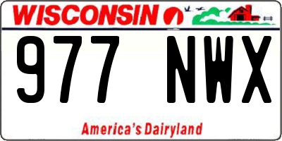 WI license plate 977NWX
