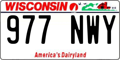 WI license plate 977NWY