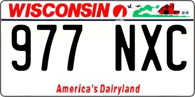 WI license plate 977NXC