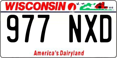 WI license plate 977NXD